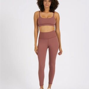 Vuori Rib Studio Legging in Terracotta EUC